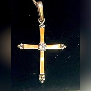 925 St.Silver/9 K Gold 3D Christian Jesus Christ Cross Catholic Crucifix/amulet
